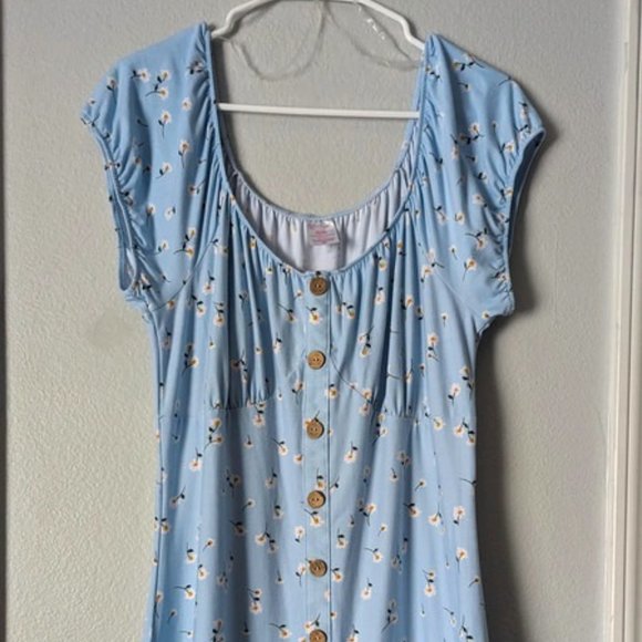 Blue Floral Dress - Picture 1 of 5